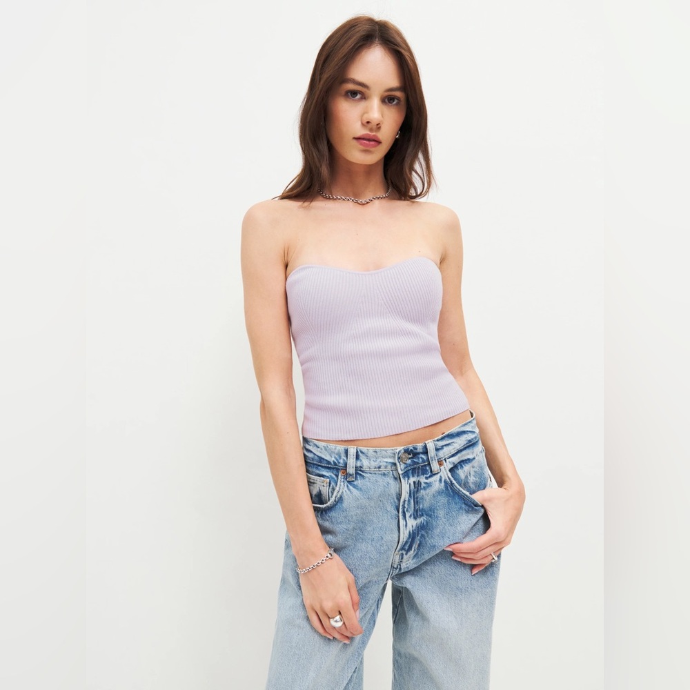 NWT Reformation Strapless Sweater - L